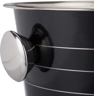 Relaxdays Cocktailset, 5-teilig: Shaker 500 ml, Eiseimer, Zange, Flaschenkühler, Barmaß, schwarz