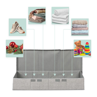 Relaxdays Unterbettkommode mit Deckel 2er Set