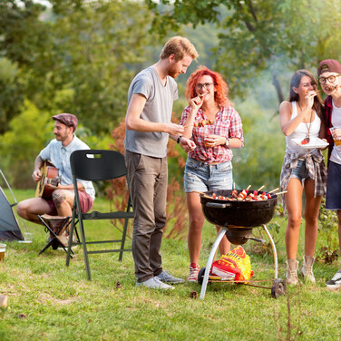 Relaxdays Klappstuhl für Garten im 2er Set