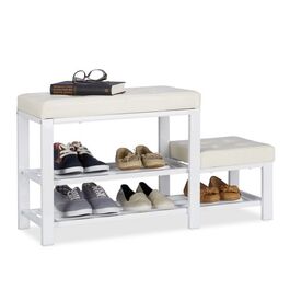 Relaxdays Schuhbank mit Hocker