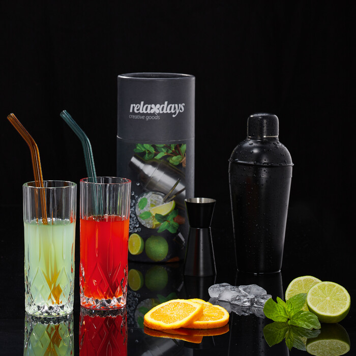 Relaxdays 5-teiliges Cocktail Shaker Set