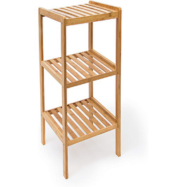 Relaxdays Badregal Bambus mit 3 Ablagen HBT: 79 x 33 x 33 cm Schickes Standregal aus natürlichem Holz Bambusregal als Küchenr