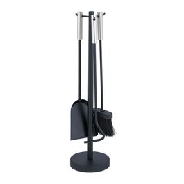 Relaxdays 4-teiliges Kaminbesteck in Schwarz