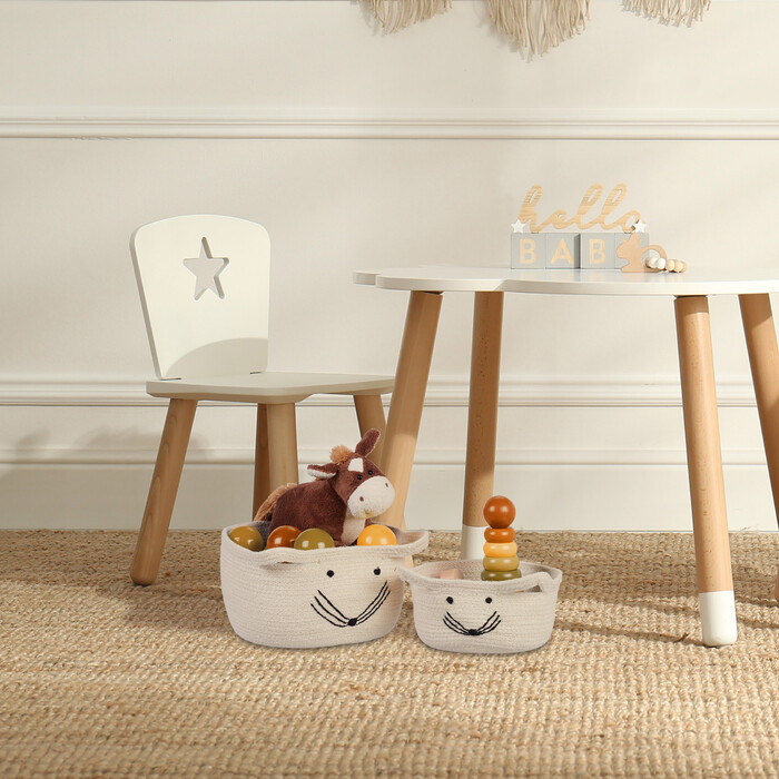 Relaxdays Aufbewahrungskorb 3er Set