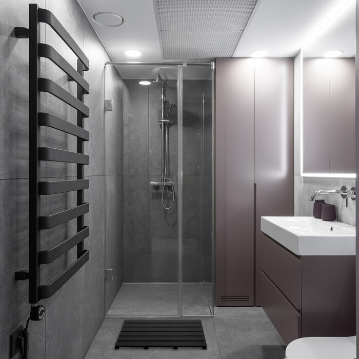 Relaxdays Bambus Badematte schwarz