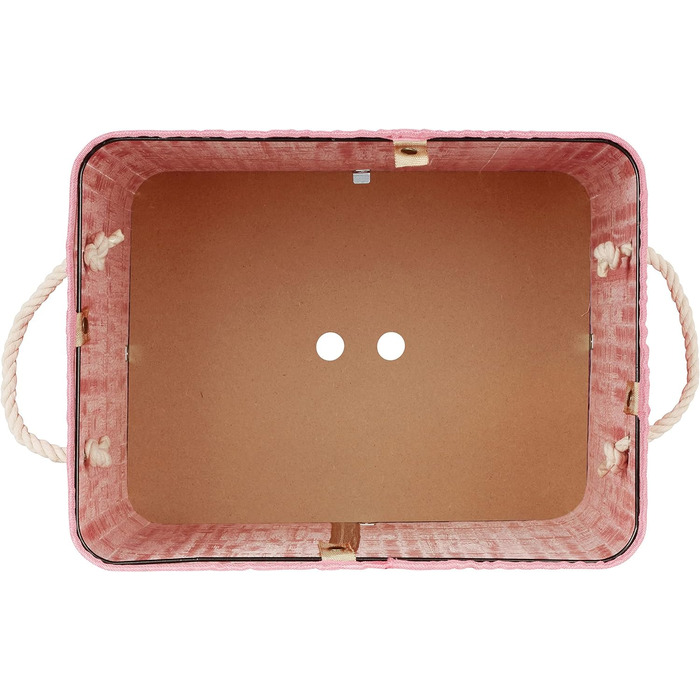 Relaxdays Wäschekorb Bambus, XL, faltbar, HBT 65,5 x 43,5 x 33,5 cm, (Pink)
