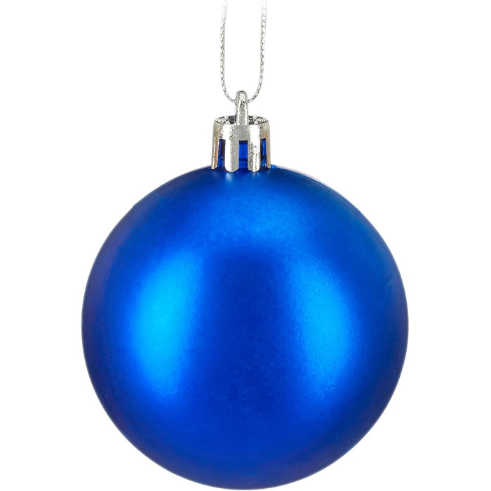 Relaxdays Weihnachtskugeln 150er Set, glitzernd, matt & glänzend, Kunststoff, ∅ 3, 4 & 6 cm, blau