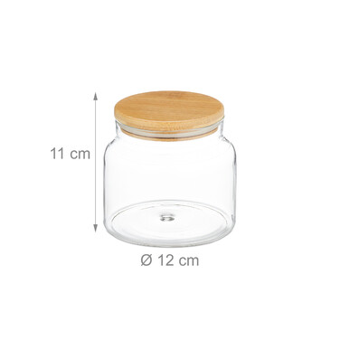 Relaxdays 3er Set Vorratsgläser mit Deckel 800 ml