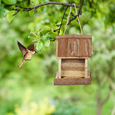 Relaxdays Vogelfutterhaus zum Aufhängen