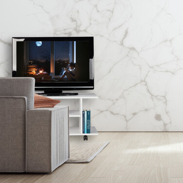 Relaxdays TV Board mit Rollen weiß