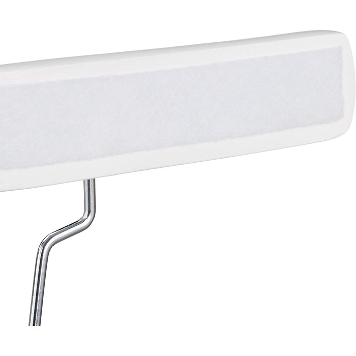 Relaxdays Hosenspanner Holz, 12 Stk., 360° drehbarer Haken, Filzschutz, HBT: 17x25x2,3cm, Kleiderbügel Hose, weiß