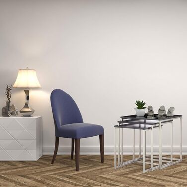 Relaxdays, schwarz/Silber Beistelltisch quadratisch 3er Set, Mattes Stahlgestell, Satztische, MDF, HxBxT: 42x40x40 cm