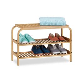 Relaxdays Schuhbank Bambus