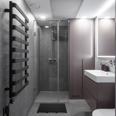 Relaxdays Bambus Badematte schwarz