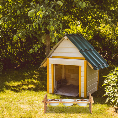 Relaxdays Futterstation für Hunde höhenverstellbar