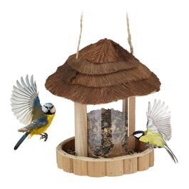 Relaxdays Vogelfutterhaus aus Holz