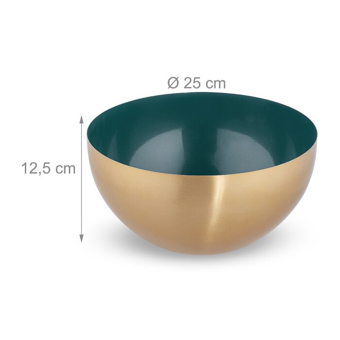 Relaxdays Edelstahl Salatschüssel Ø 25 cm