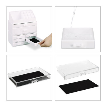 Relaxdays Make Up Organizer mit 8 Schubladen