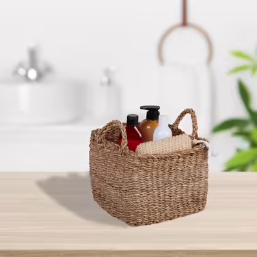 Relaxdays 3-tlg. Aufbewahrungskorb Set aus Seegras
