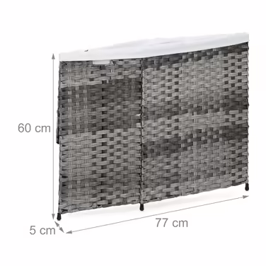 Relaxdays Wäschekorb Rattan-Optik 90 L