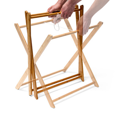 Relaxdays Tabletttisch Bambus 63,5 cm natur