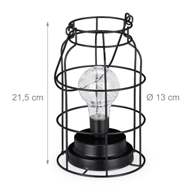Relaxdays Tischlampe LED industrial