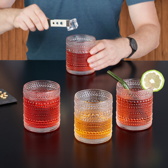 Relaxdays Trinkgläser Tropfen 4er Set