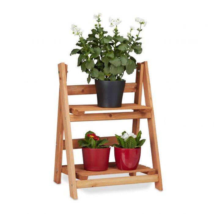 Relaxdays Blumentreppe aus Holz