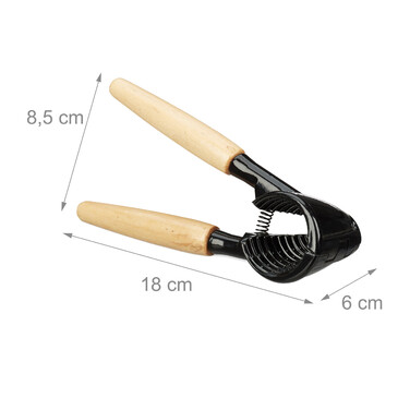 Relaxdays Nussknacker mit Holzgriff 2 in 1