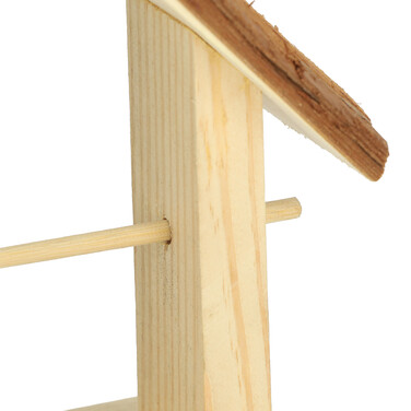 Relaxdays Holz Vogelfutterhaus zum Aufhängen