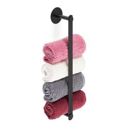 Relaxdays Handtuchhalter ohne Bohren schwarz