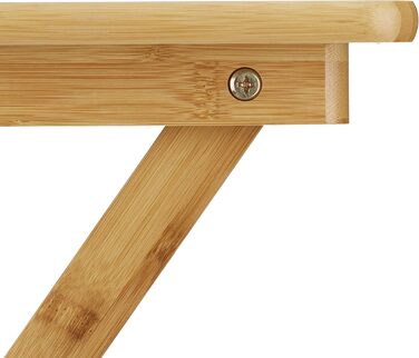 Relaxdays klappbarer Beistelltisch, Bambus, rechteckig, ca. 52x40x31 cm, natur