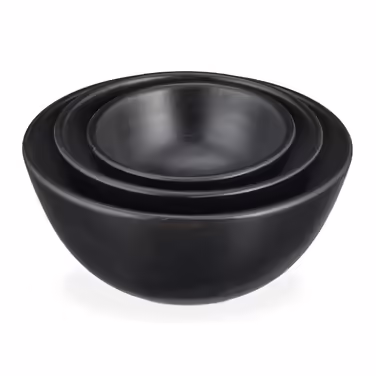 Relaxdays Salatschüssel 3er Set schwarz