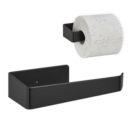 Relaxdays Toilettenpapierhalter in Schwarz