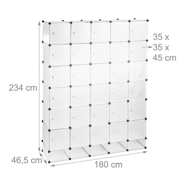 Relaxdays XXL Kleiderschrank Stecksystem