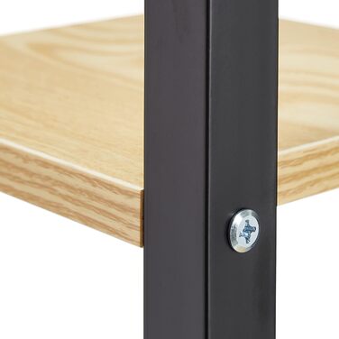 Relaxdays Pflanzenregal, Blumentreppe 5 Ablagen, 117x43x22 cm, Stahl/MDF, innen, Hellbraun