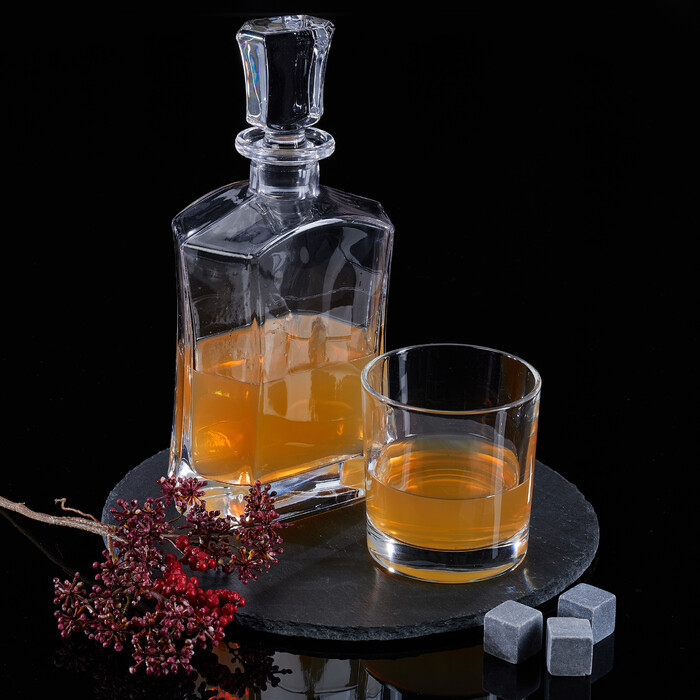 Relaxdays 5-tlg. Whisky Set mit Karaffe & Gläsern